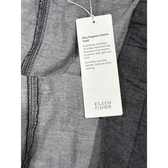 EILEEN FISHER Black Women Airy Organic Cotton Twill Short 2x