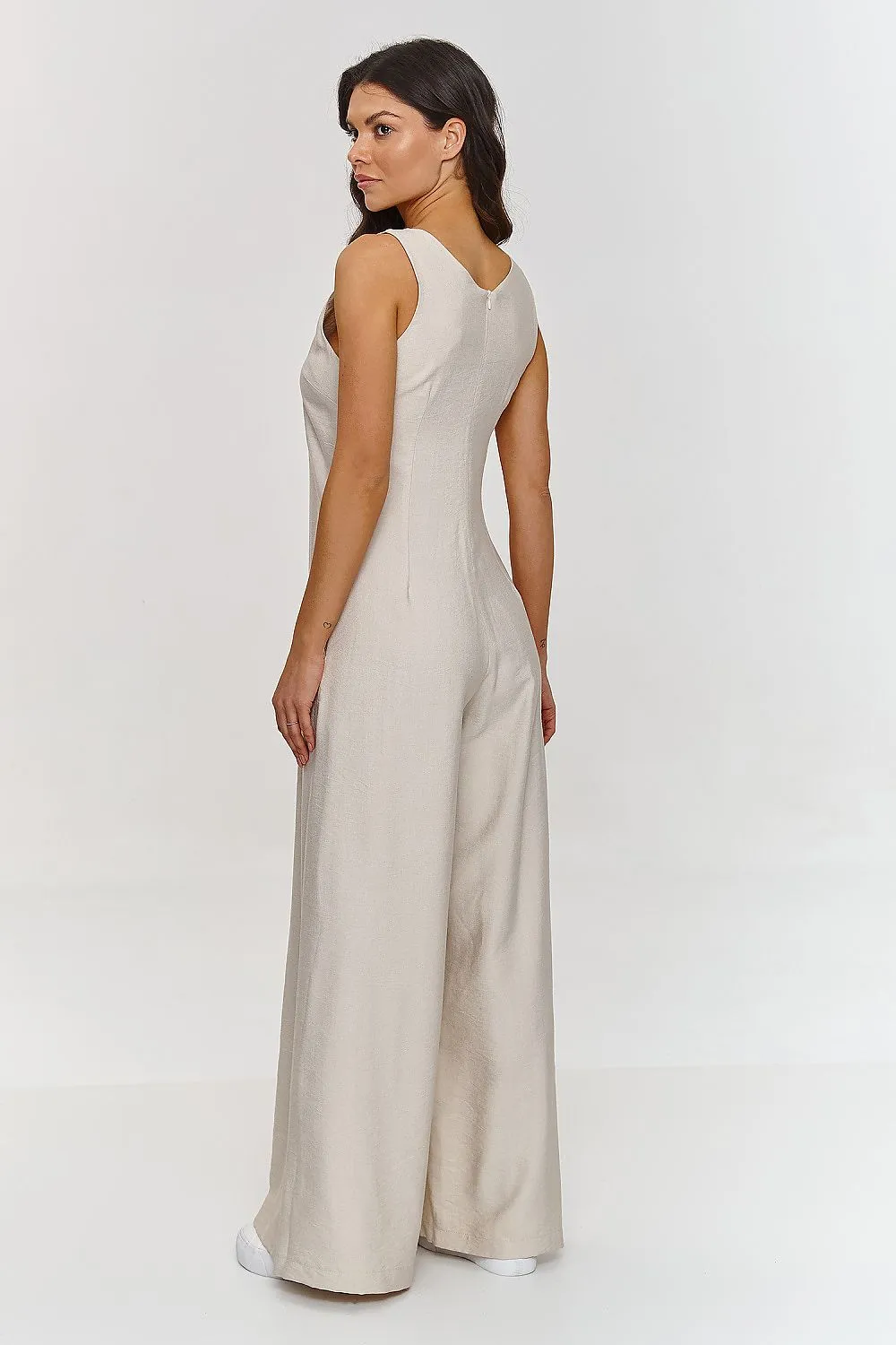 Elegant V-Neck Wide-Leg Jumpsuit