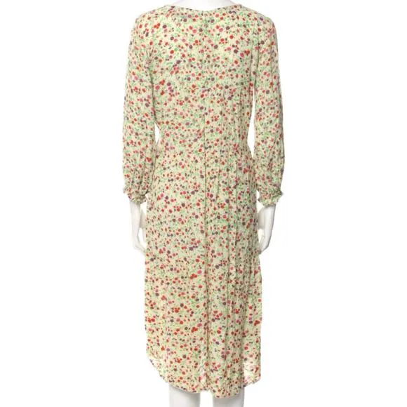 Faithfull The Brand Bastille Les Fleurs Ditsy Floral Tiered Midi Dress S