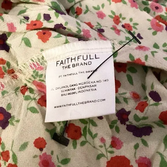 Faithfull The Brand Bastille Les Fleurs Ditsy Floral Tiered Midi Dress S