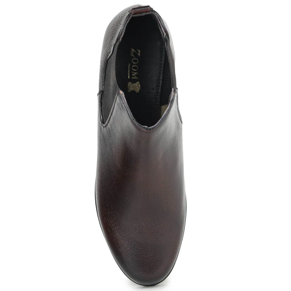 Fine-Grain Leather Chelsea Boots L 061 with Heels for Women