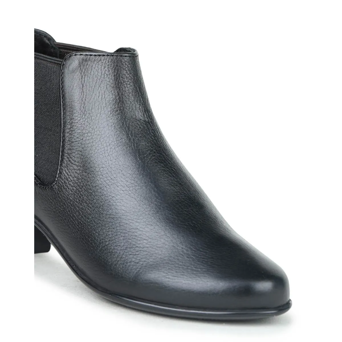 Fine-Grain Leather Chelsea Boots L 061 with Heels for Women