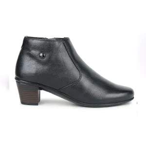 Fine-Grain Leather Chelsea Boots L 088 with Block Heels for Women