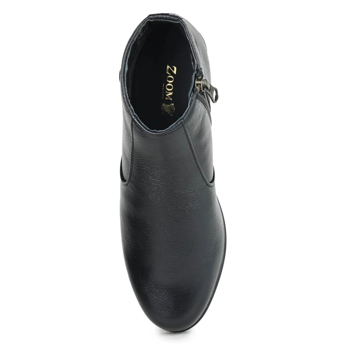 Fine-Grain Leather Chelsea Boots L 088 with Block Heels for Women