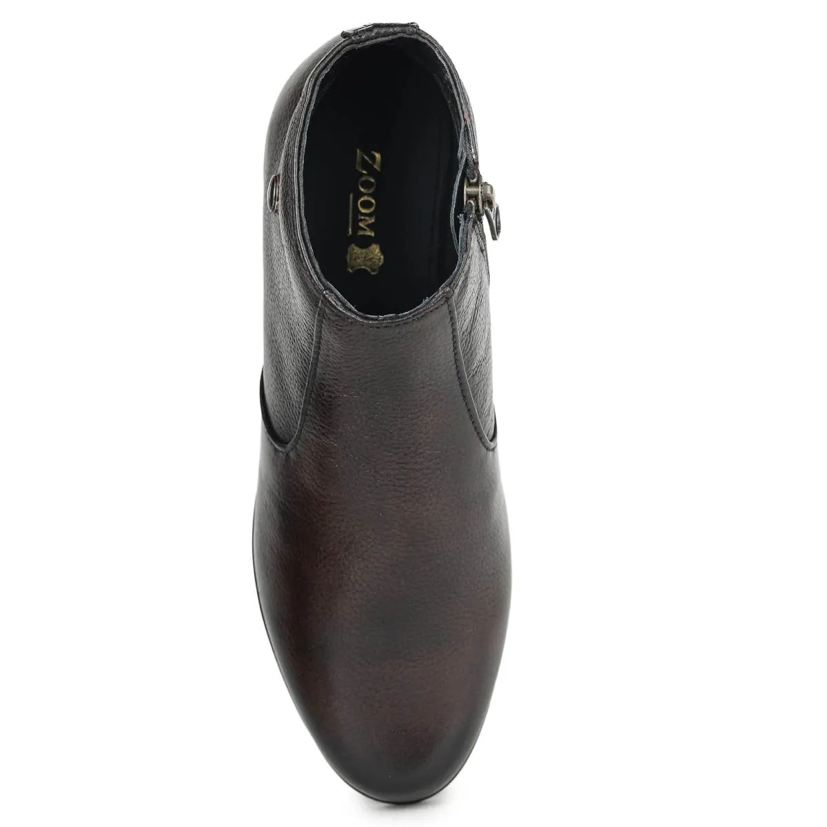 Fine-Grain Leather Chelsea Boots L 088 with Block Heels for Women