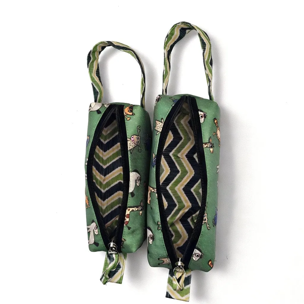 FOREST FRIENDS PRINT Small Duo Pouch Set