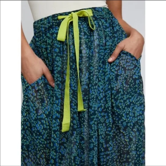 Free People Sleepin In Printed Chiffon Wide-Leg Pants NWOT