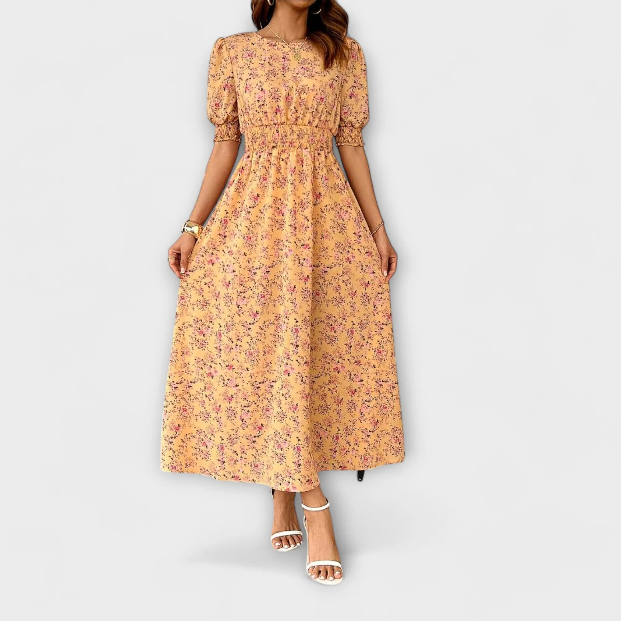 FRIEDHILDE I FLOWER MIDI DRESS