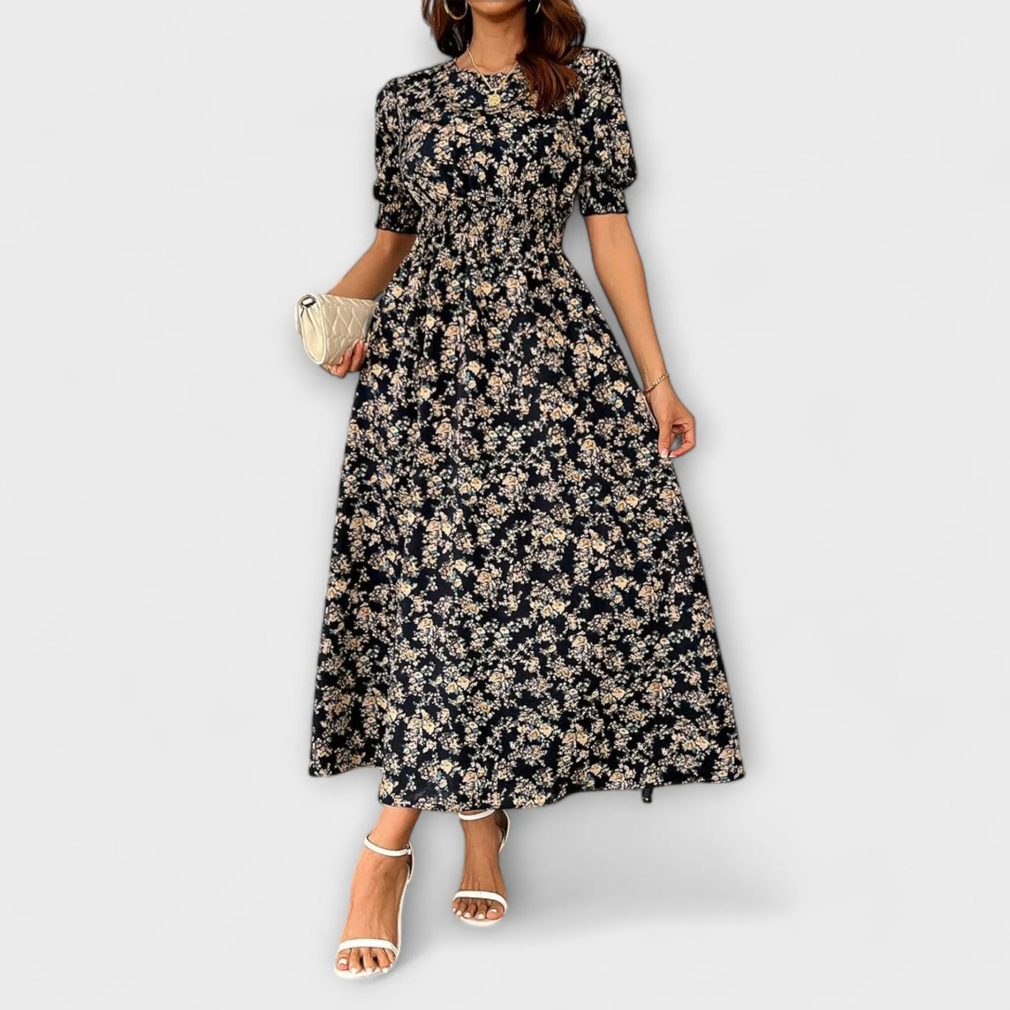 FRIEDHILDE I FLOWER MIDI DRESS