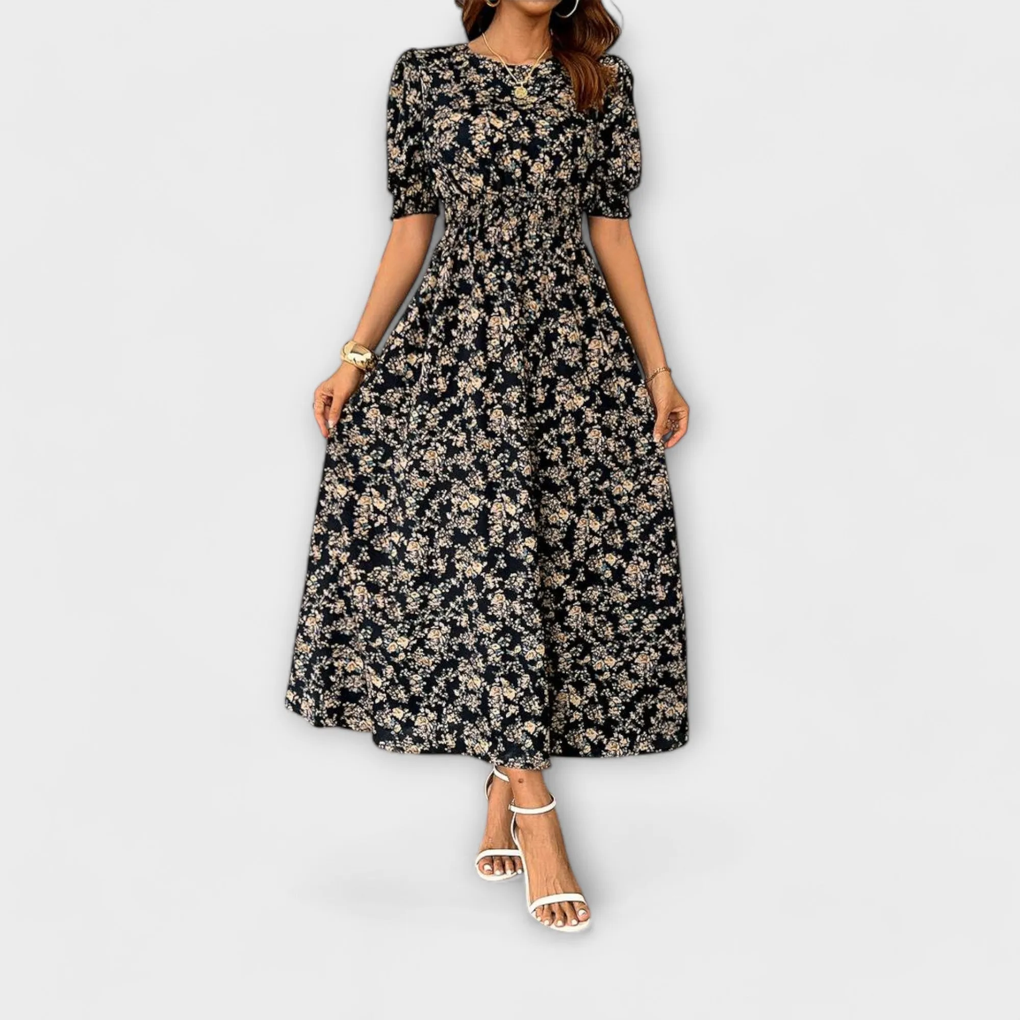 FRIEDHILDE I FLOWER MIDI DRESS
