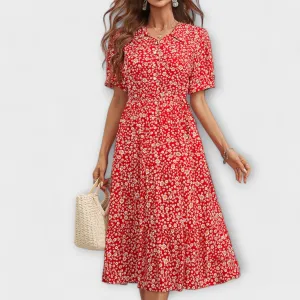 FRIEDHILDE I FLOWER MIDI DRESS