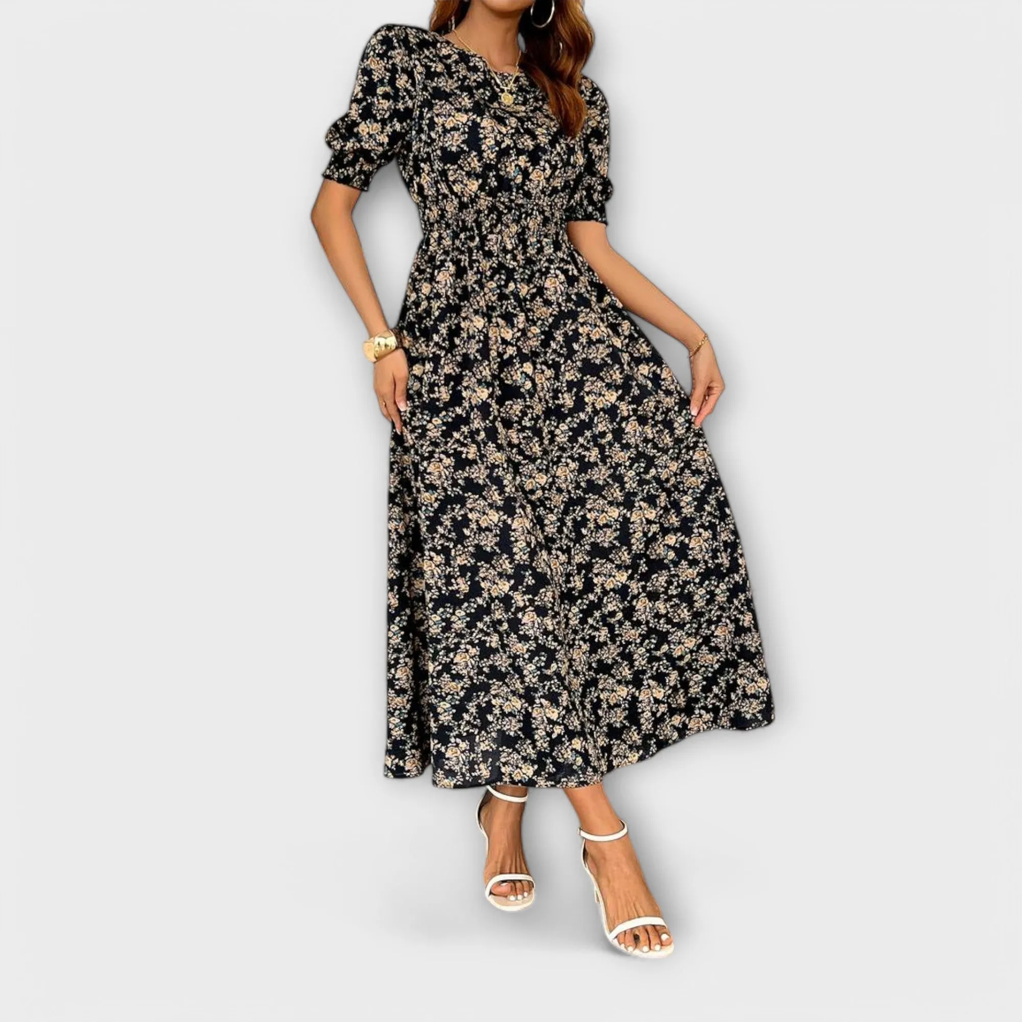 FRIEDHILDE I FLOWER MIDI DRESS
