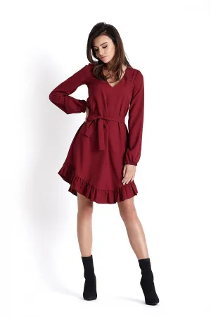 Frilled Asymmetric Oversized Dress