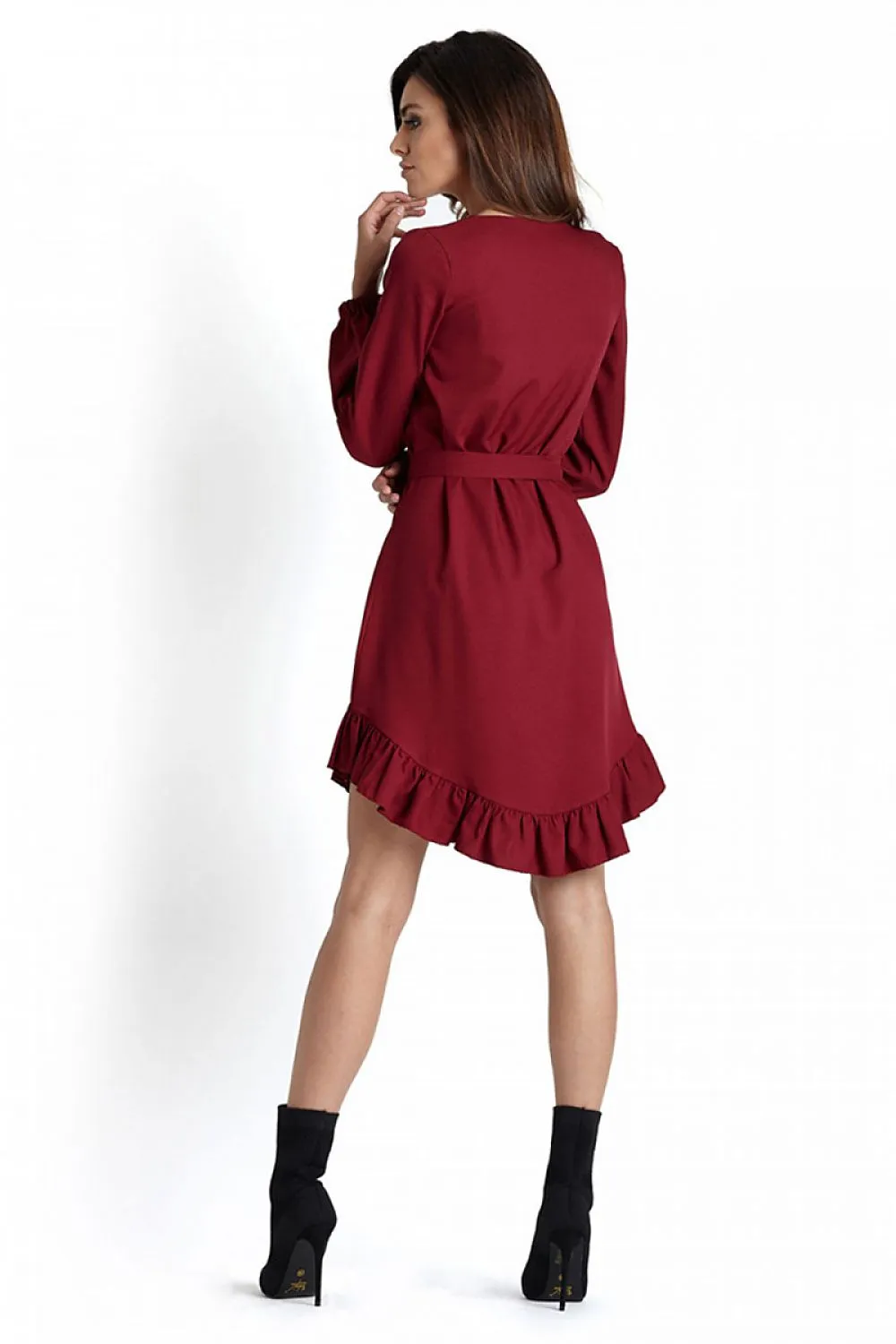 Frilled Asymmetric Oversized Dress