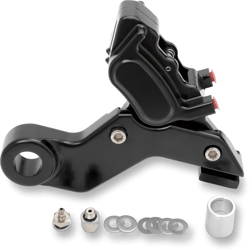 GMA Engineering GMA-400FDDSB Millenium Series 4-Piston Dual Disc Front Brake F-Caliper - Smooth Black