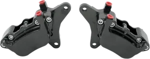 GMA Engineering GMA-400FDDSB Millenium Series 4-Piston Dual Disc Front Brake F-Caliper - Smooth Black