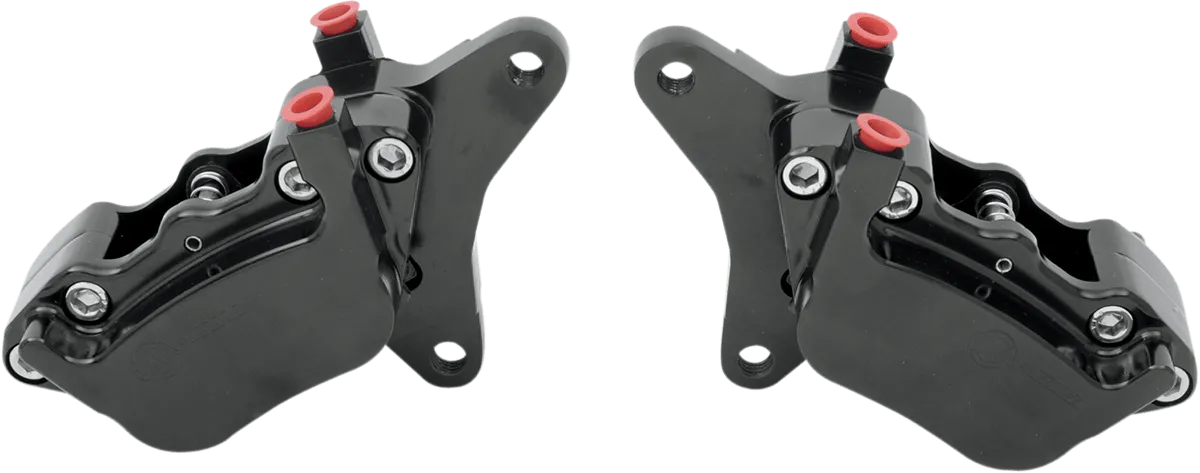 GMA Engineering GMA-400FDDSB Millenium Series 4-Piston Dual Disc Front Brake F-Caliper - Smooth Black