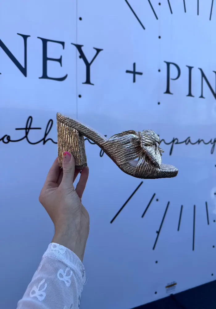 GOLDEN Ribbon Heels