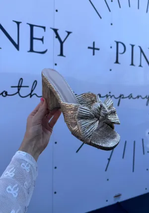 GOLDEN Ribbon Heels