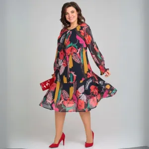 Hedda™ | Floral Chiffon and Cotton Robe