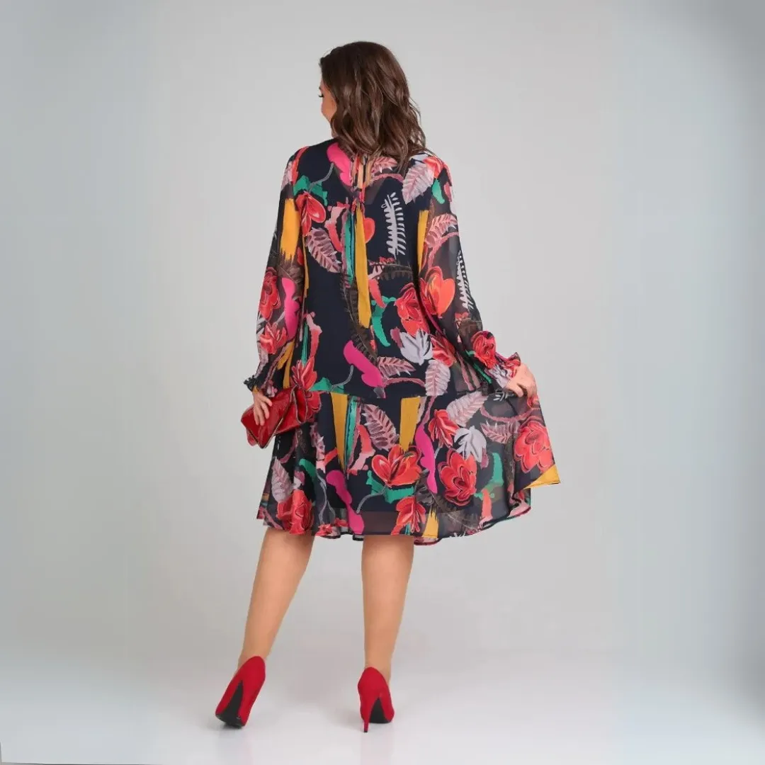 Hedda™ | Floral Chiffon and Cotton Robe