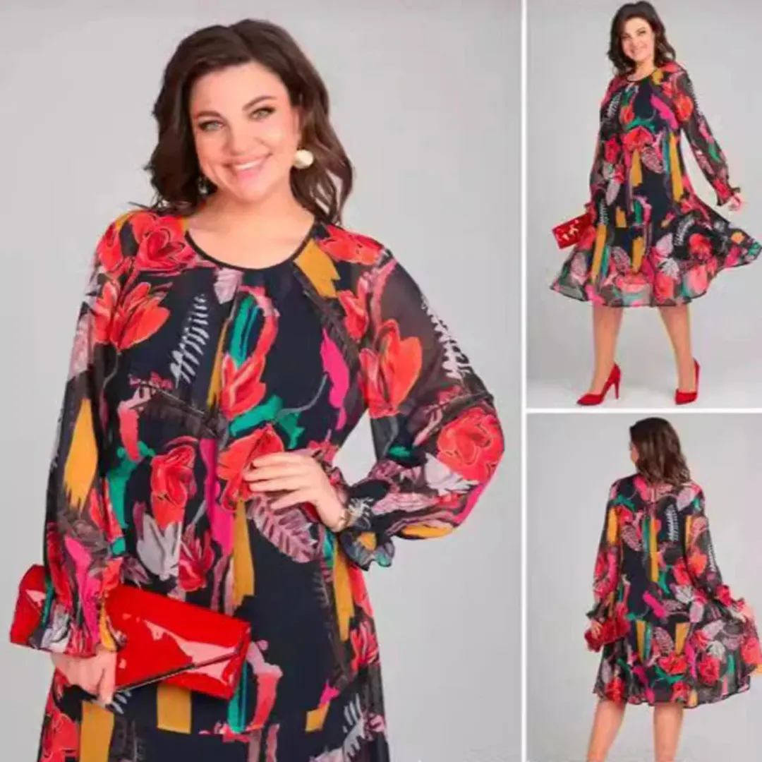 Hedda™ | Floral Chiffon and Cotton Robe