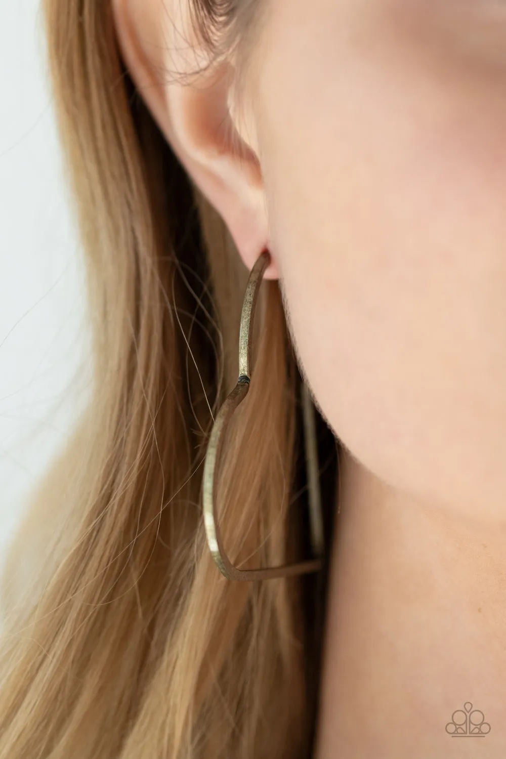 I HEART a Rumor - Brass Hoop Earring