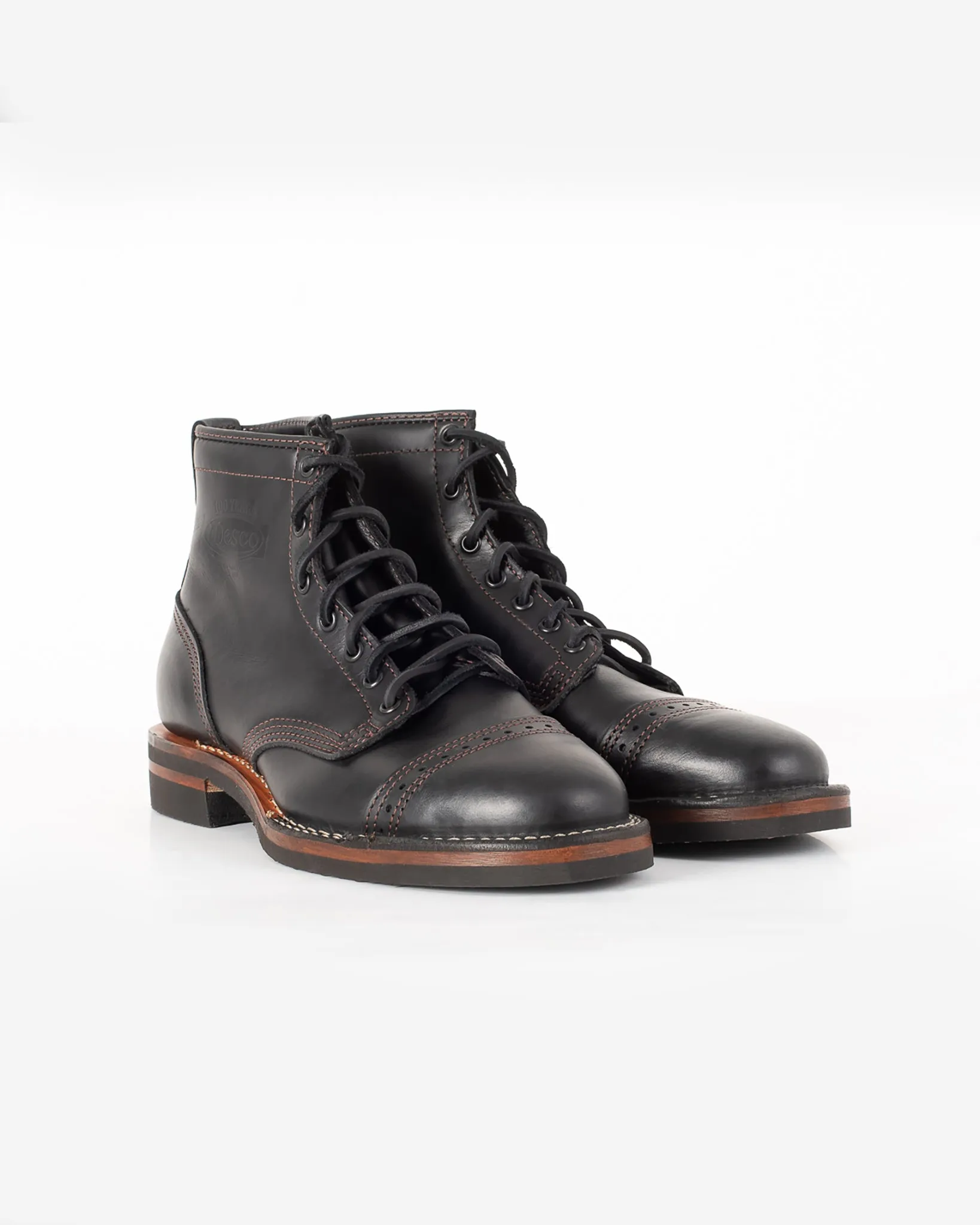 Iron Heart Int'l x Wesco® - 7" Toe Cap Boot - Black Tie Domain. The "Guildsman"