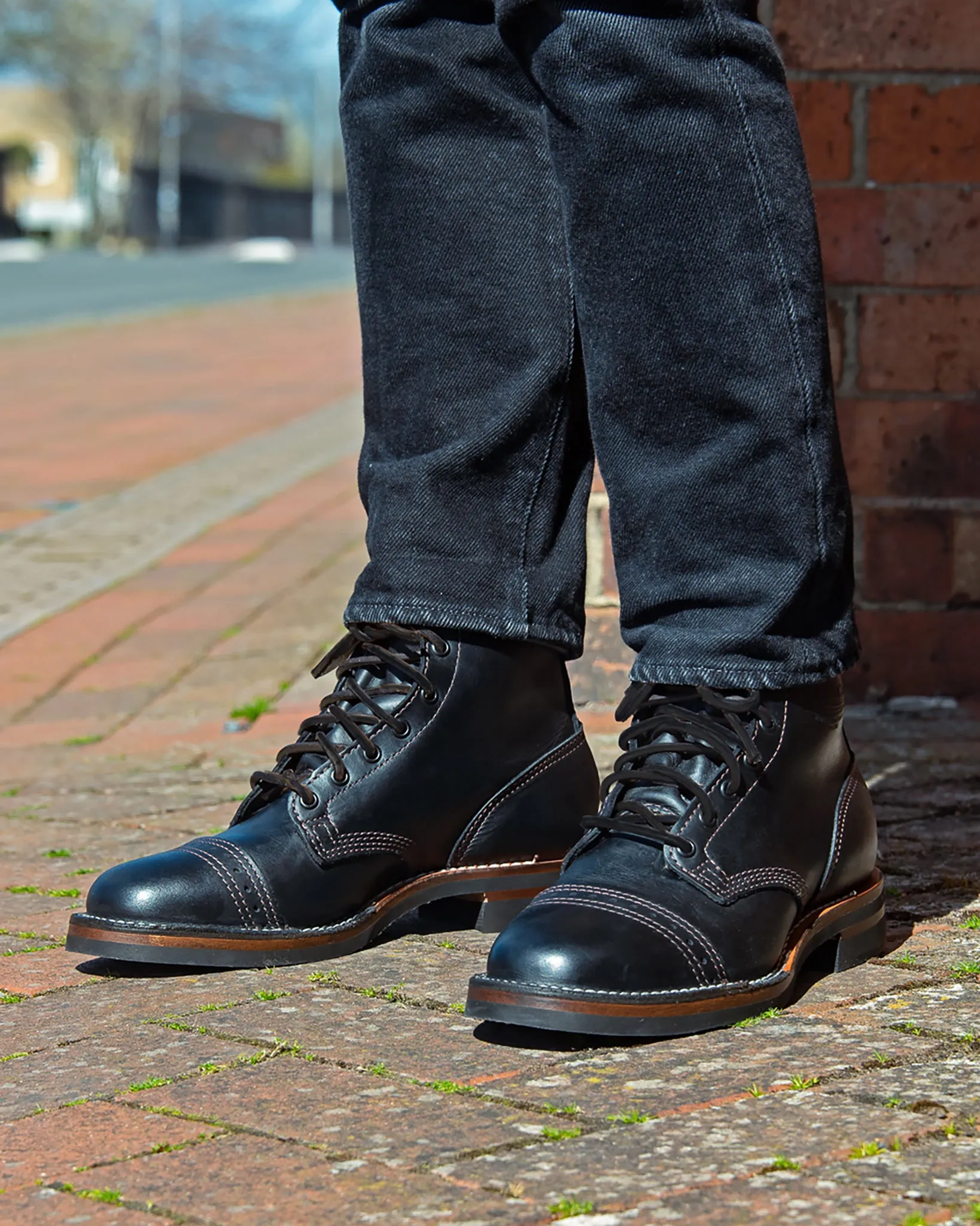 Iron Heart Int'l x Wesco® - 7" Toe Cap Boot - Black Tie Domain. The "Guildsman"