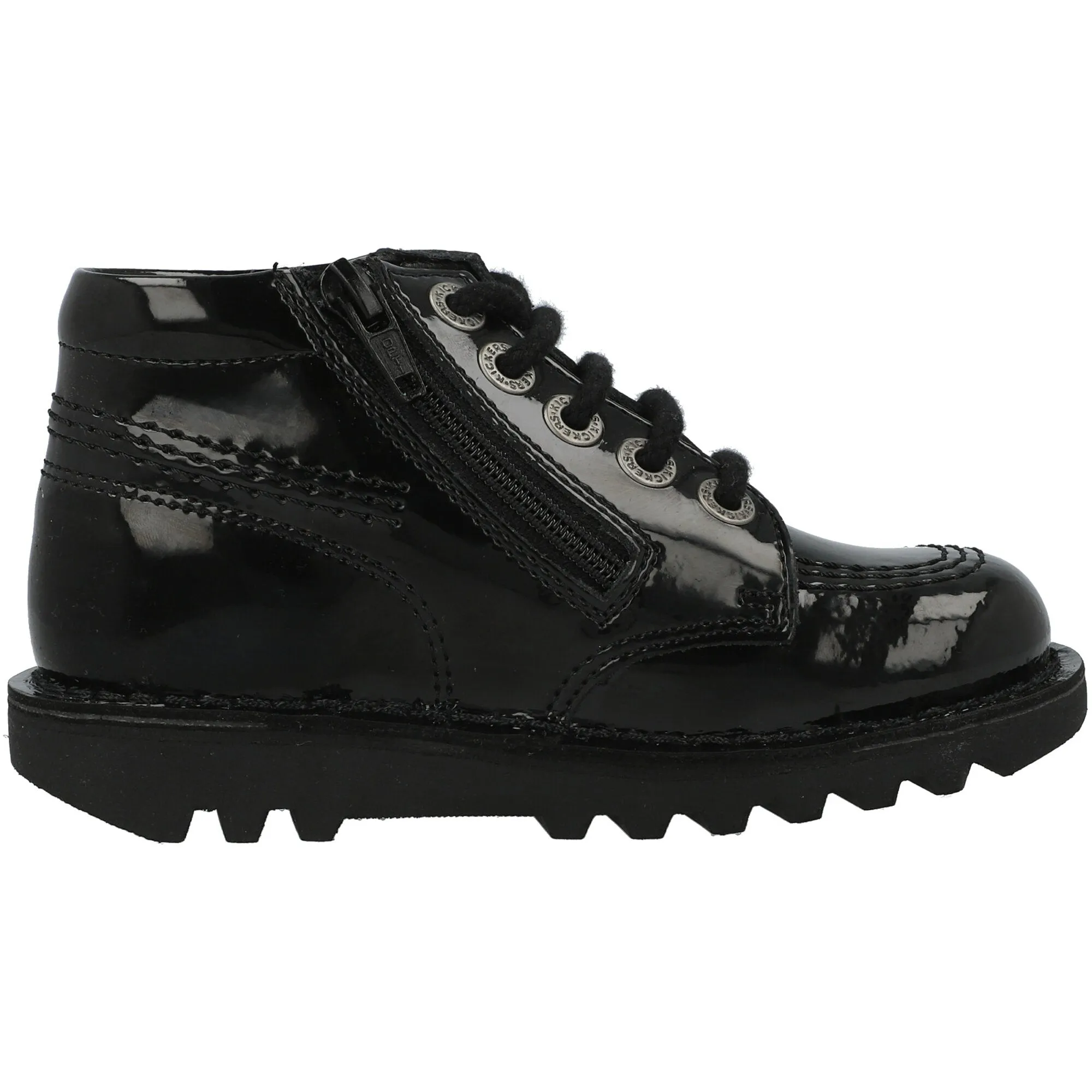 Kickers Kick Hi Zip Black Kids Shoes