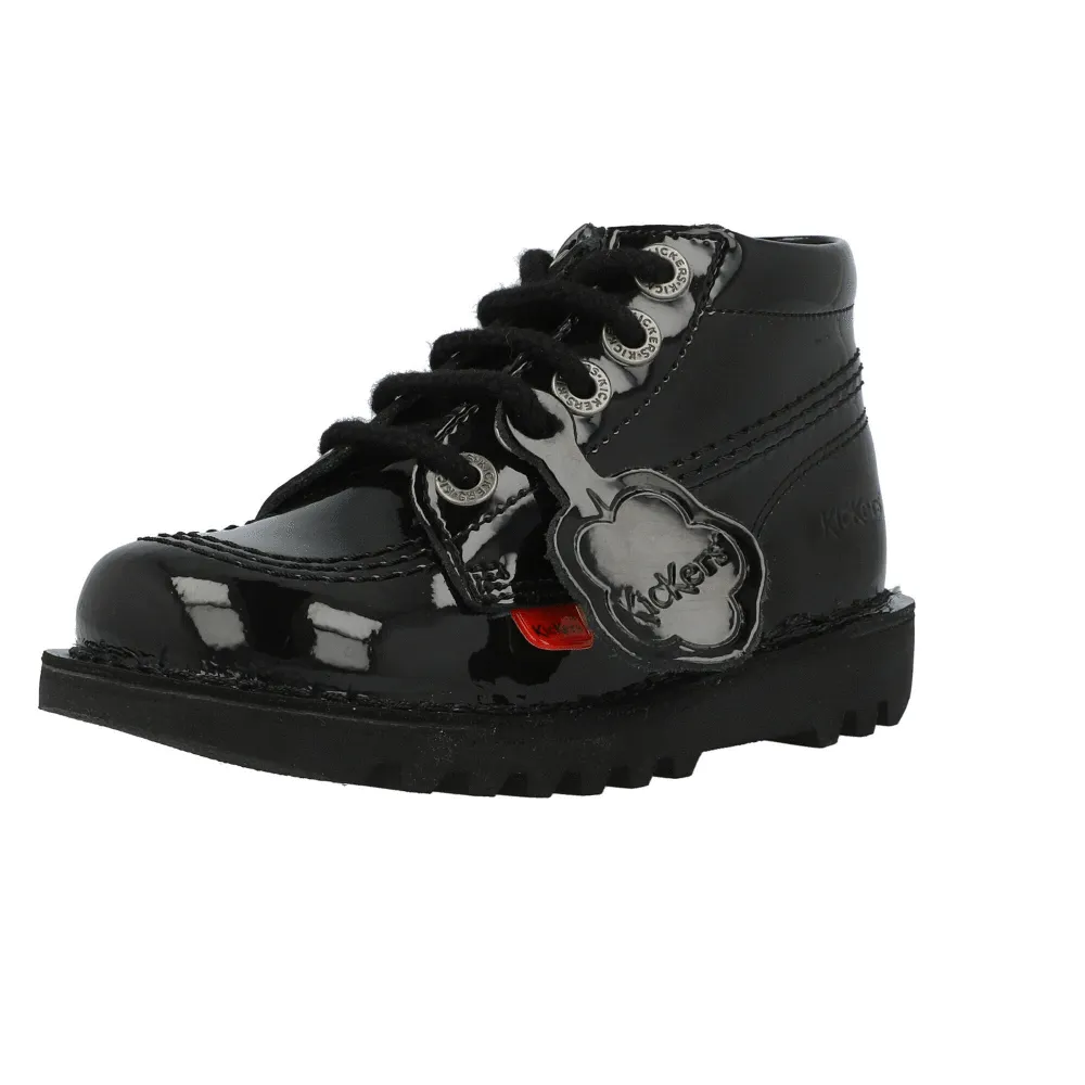 Kickers Kick Hi Zip Black Kids Shoes