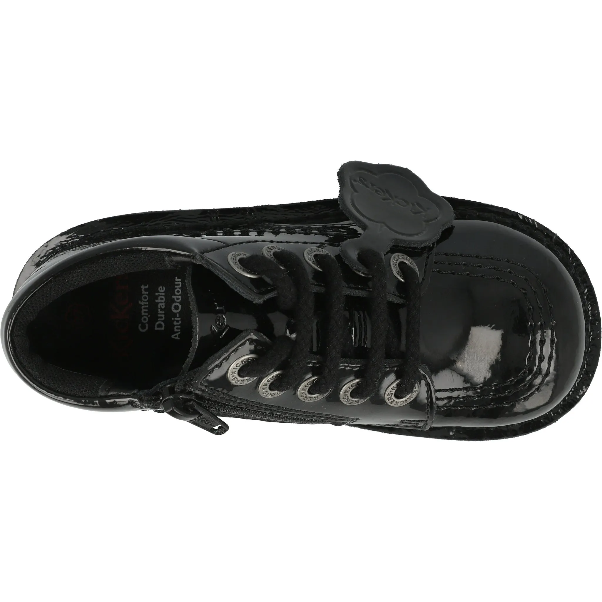 Kickers Kick Hi Zip Black Kids Shoes