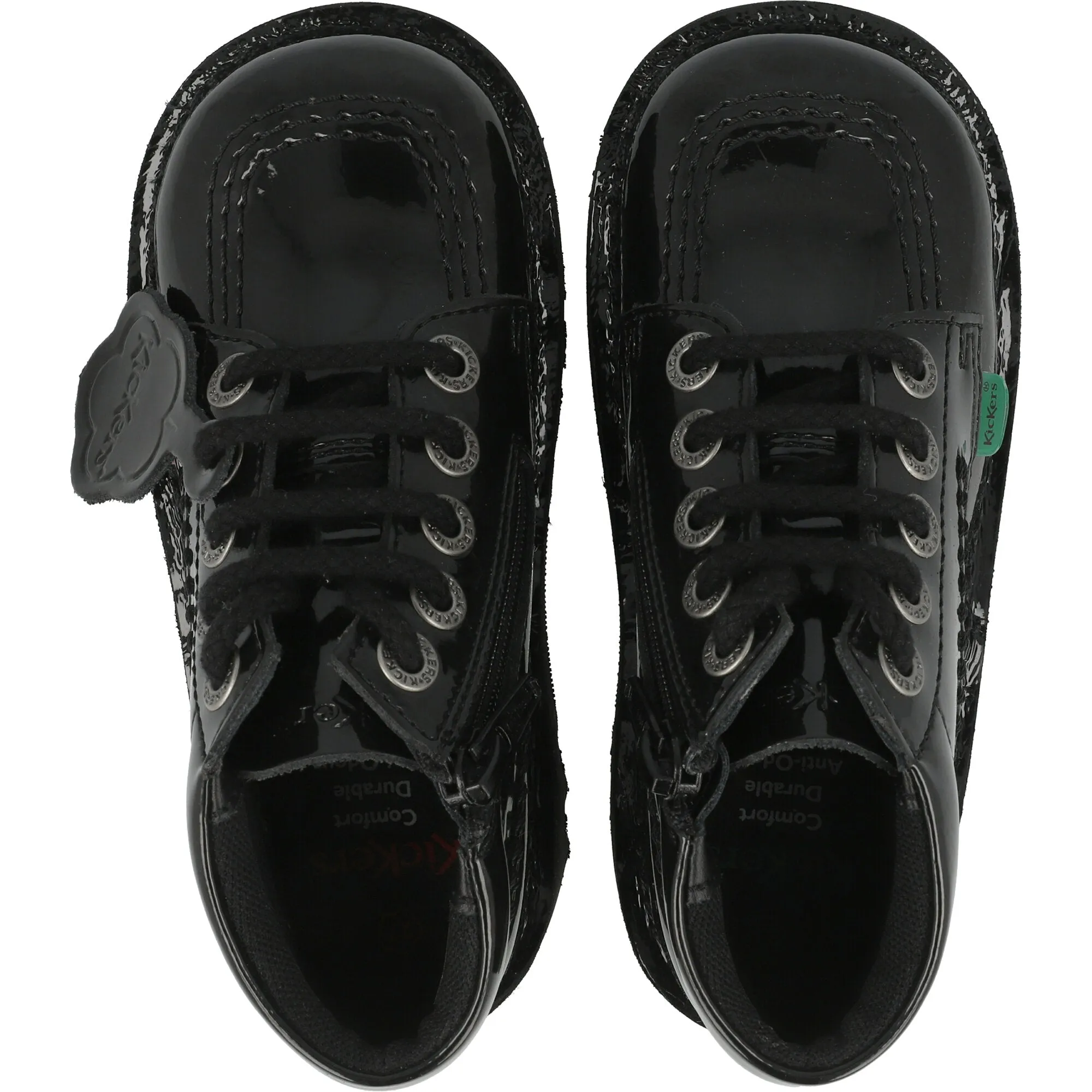 Kickers Kick Hi Zip Black Kids Shoes