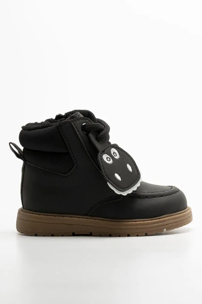 Lace Up Boots Black