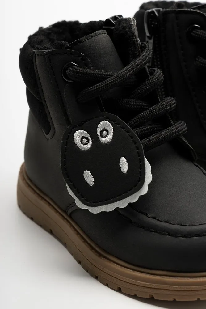 Lace Up Boots Black
