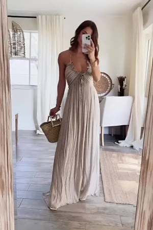 Lanie Chic Pleated Maxi Dress