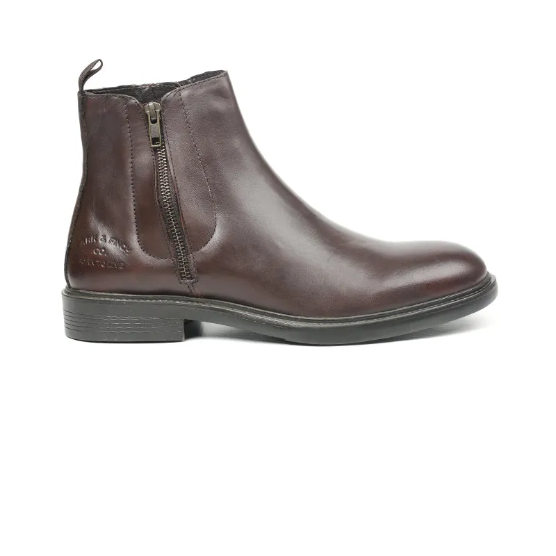 M-LF-0200343-Zip-up Leather Boots