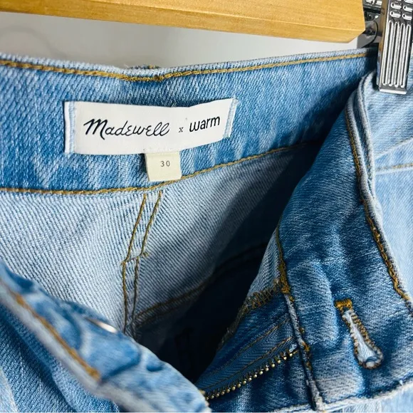 Madewell x Warm Highrise Wideleg Jeans with waist tie. Waist size 30