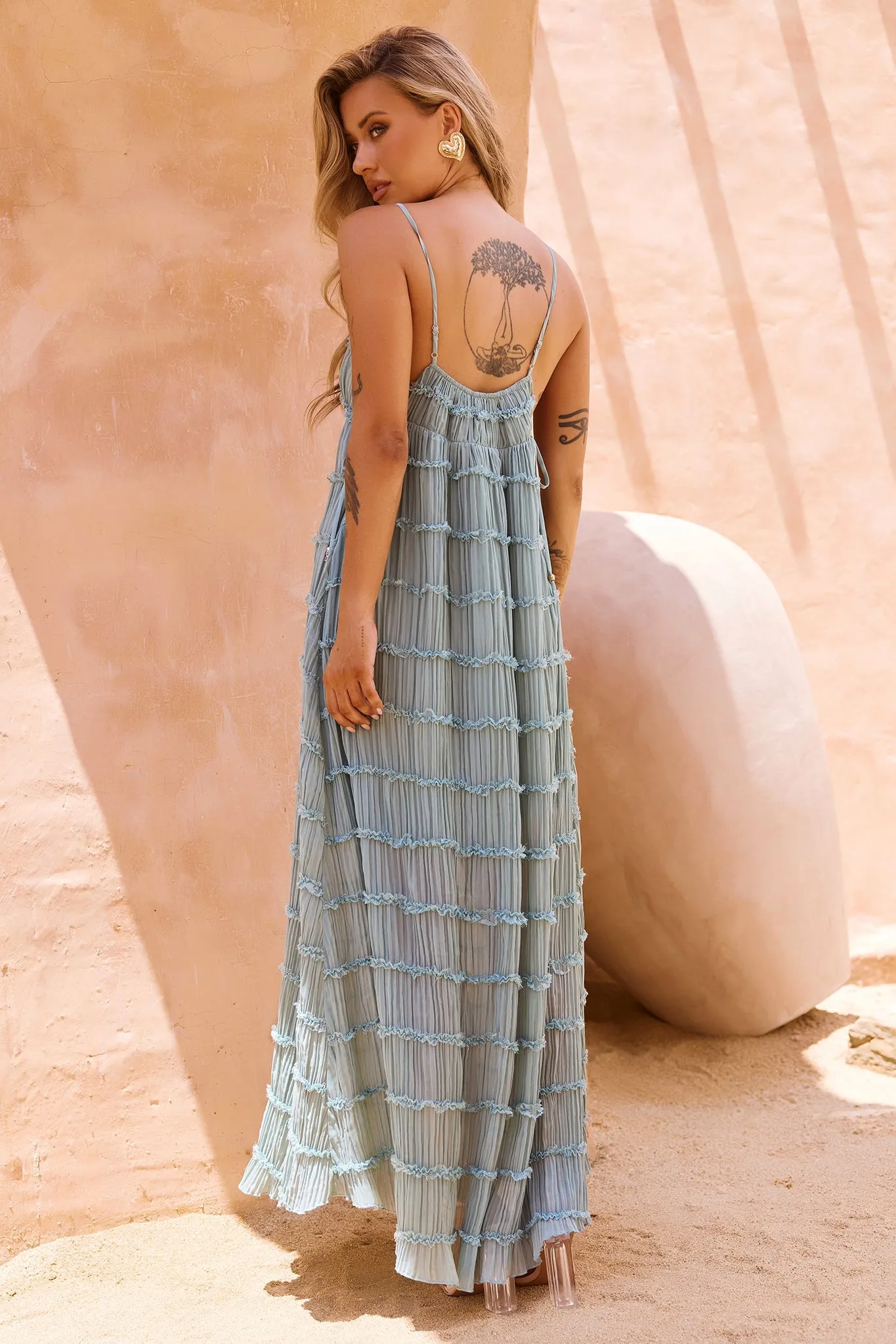 Misty Morning Maxi Dress - Sage