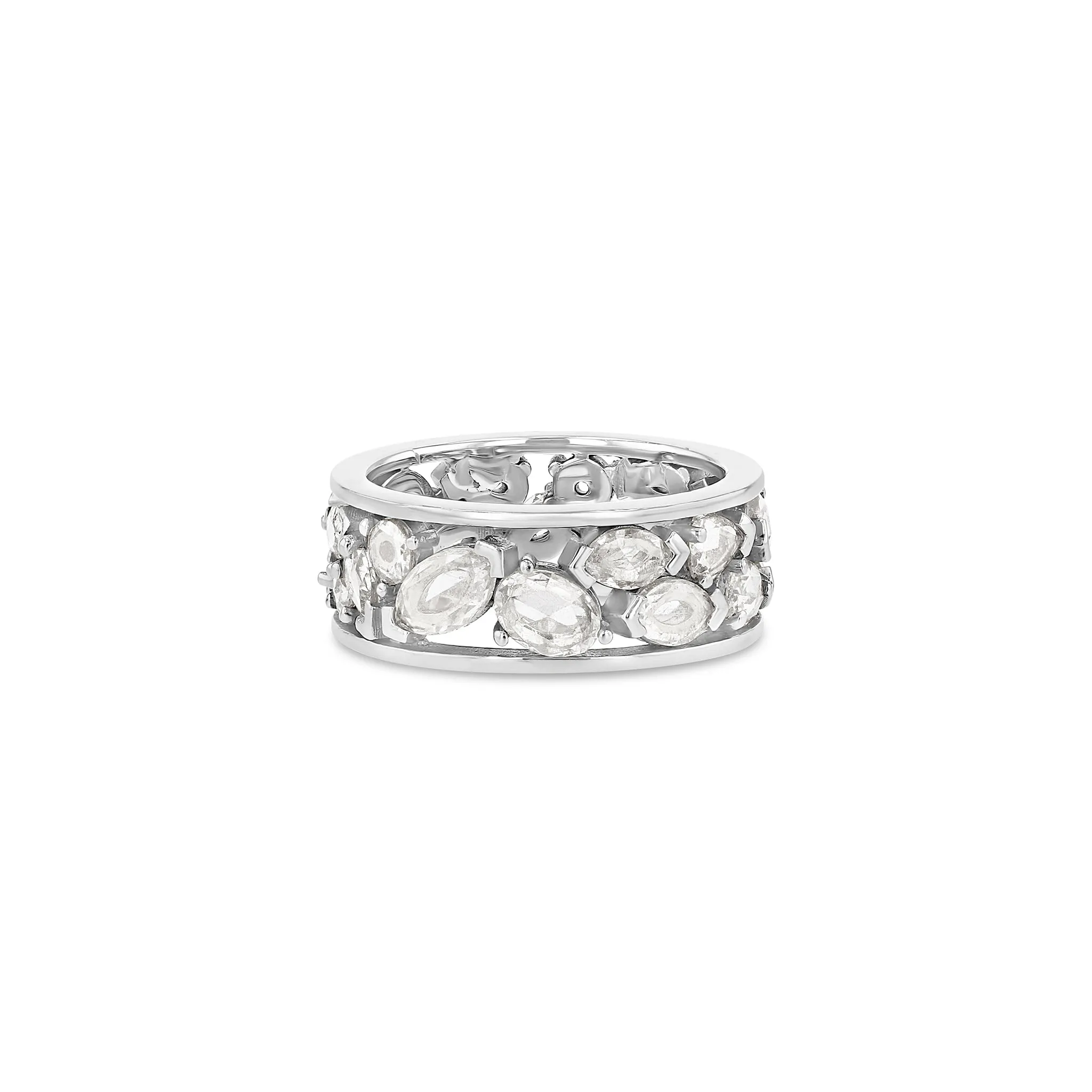 Mixed Rose-Cut Diamond Band