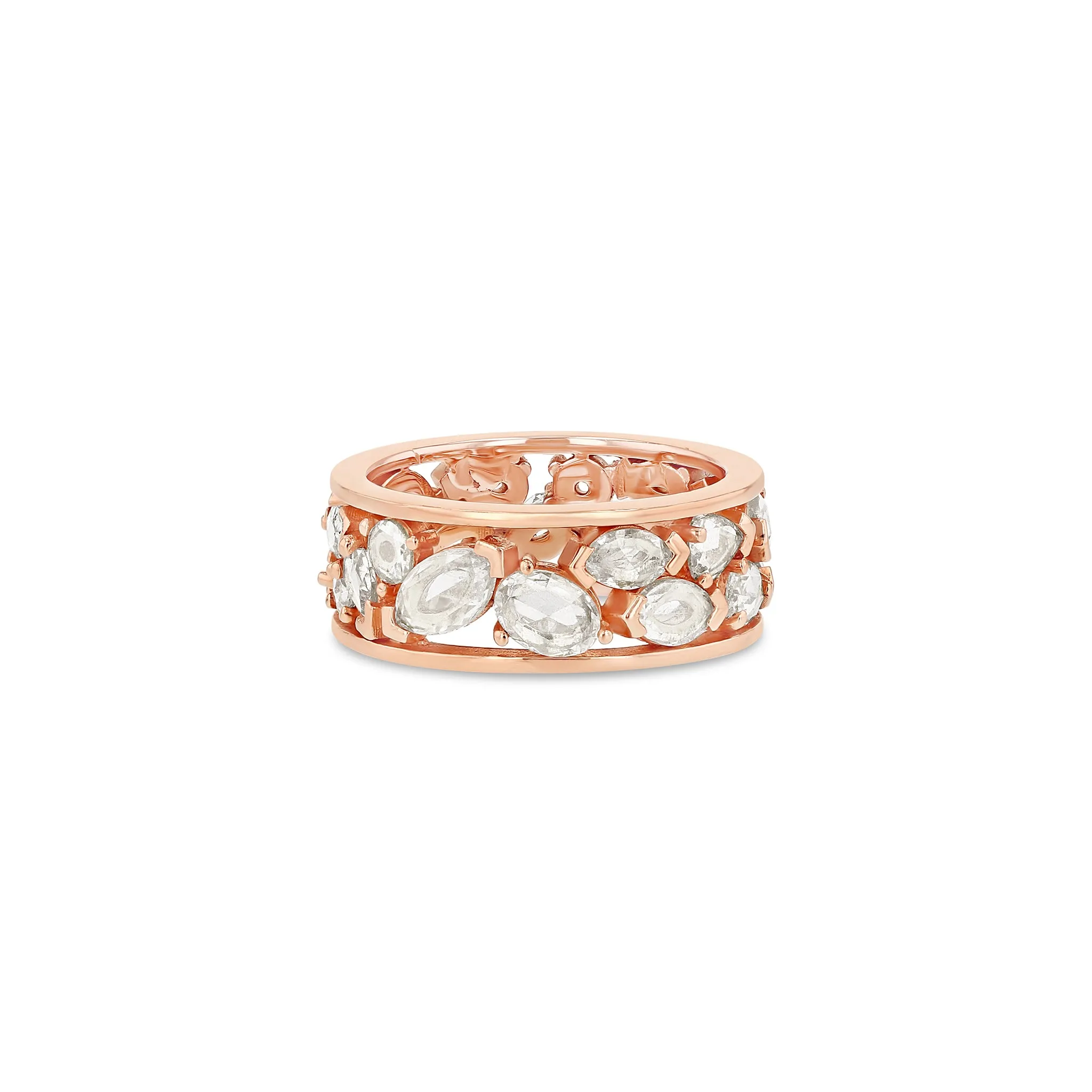 Mixed Rose-Cut Diamond Band