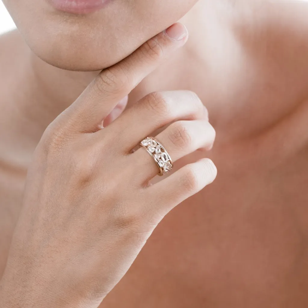 Mixed Rose-Cut Diamond Band