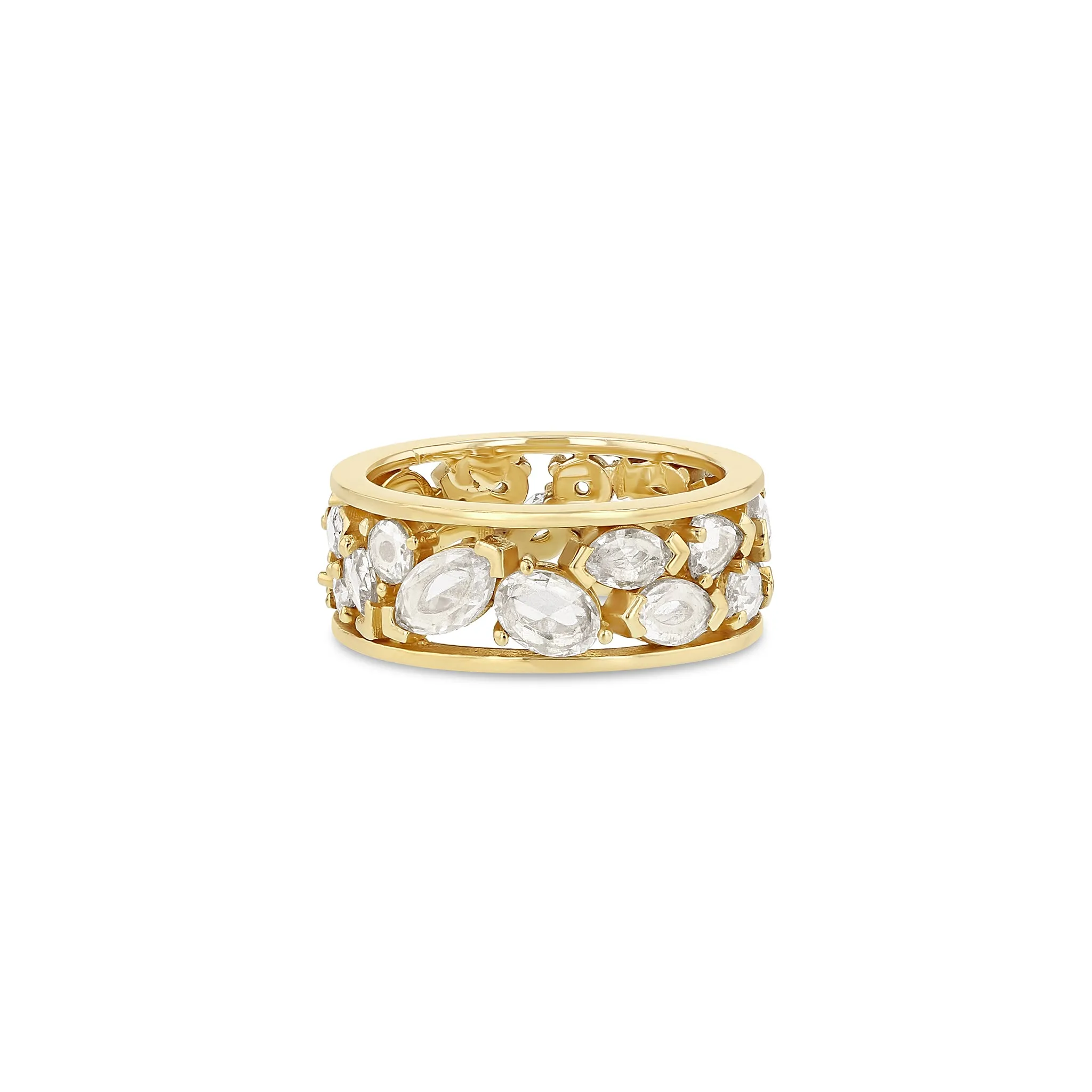 Mixed Rose-Cut Diamond Band
