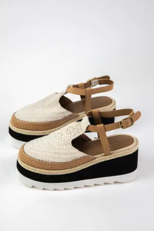 Morning in Mykonos Espadrille Wedge, Vachetta Multi | Free People