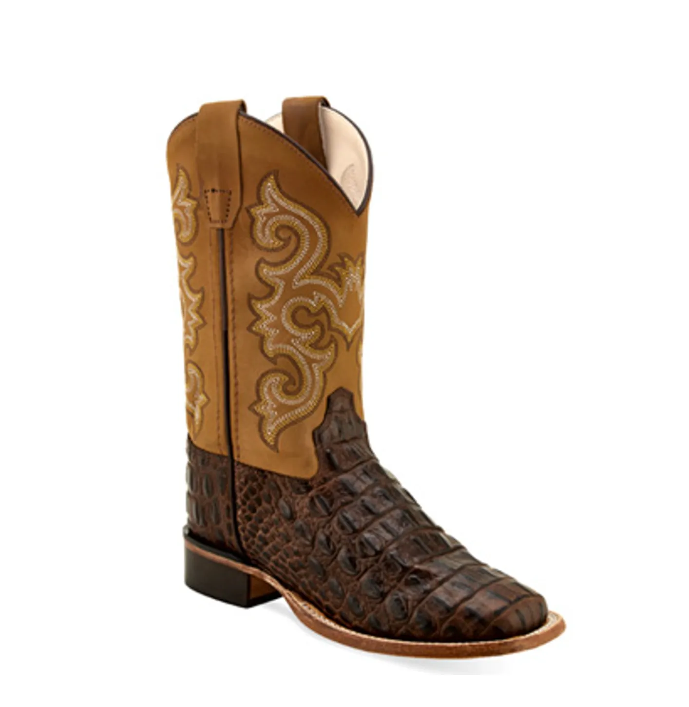 Old West Kids Horn Back Gator Boots