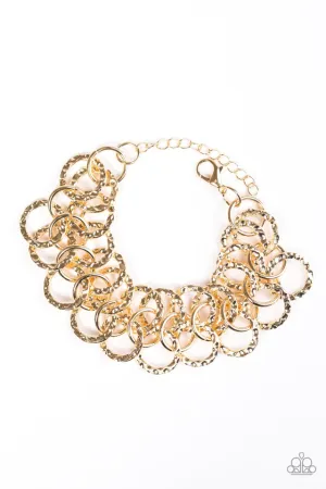 Paparazzi - Texas BOLD Em- Gold Bracelet