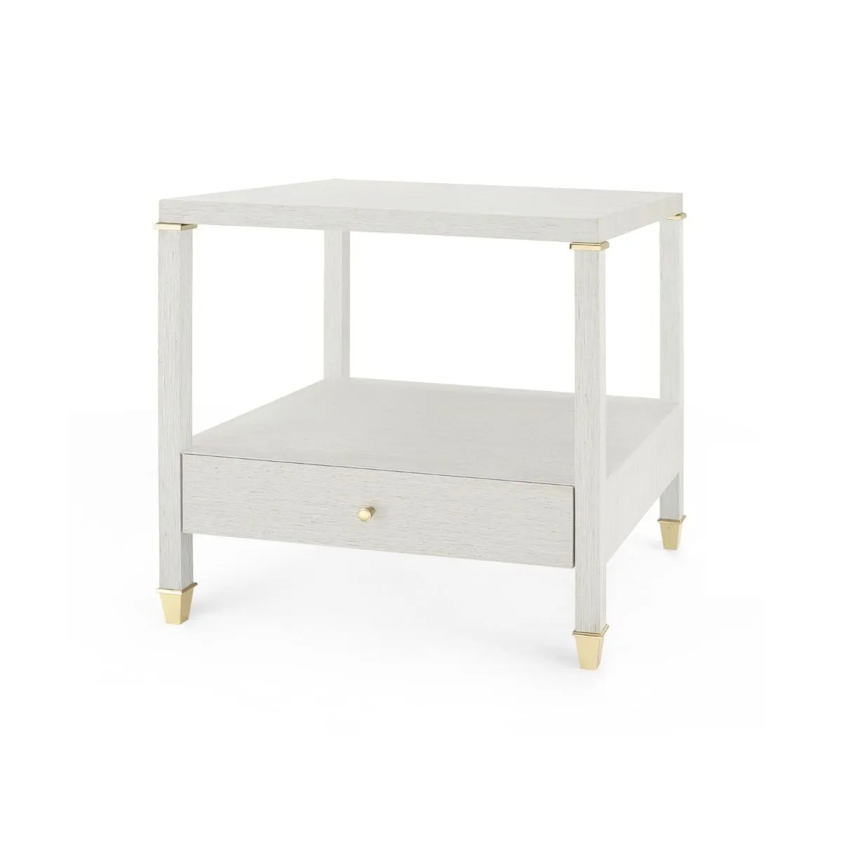 Pascal 1-Drawer Side Table / Silver Shimmer
