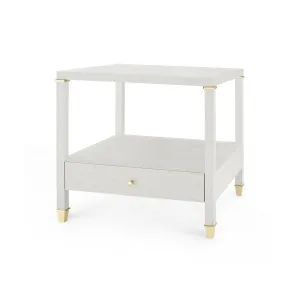 Pascal 1-Drawer Side Table / Silver Shimmer
