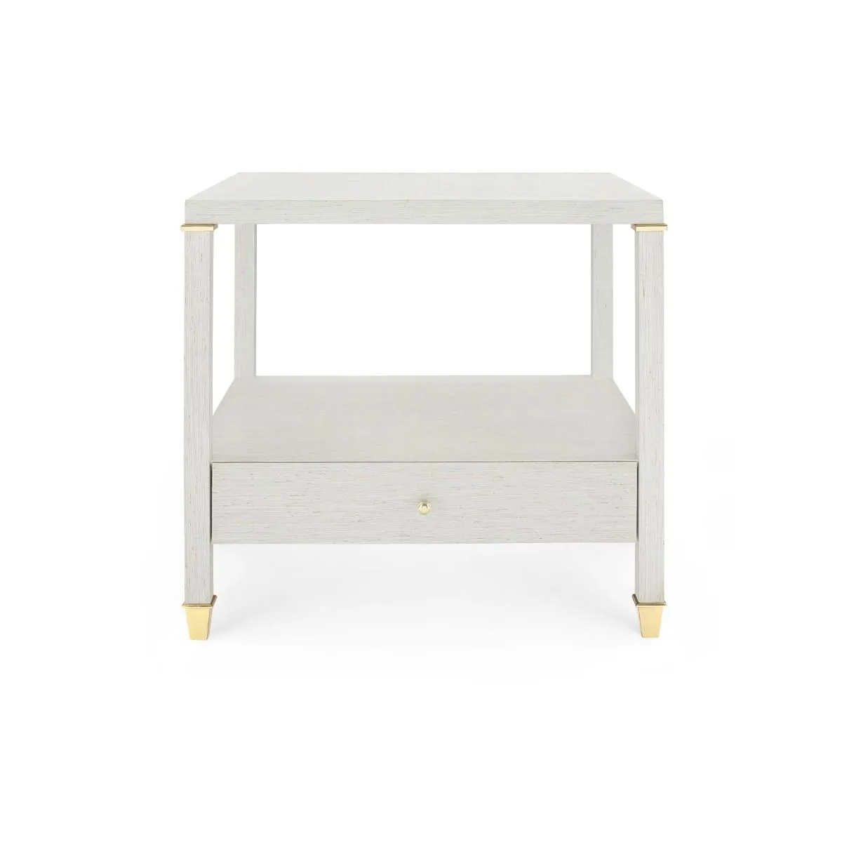 Pascal 1-Drawer Side Table / Silver Shimmer