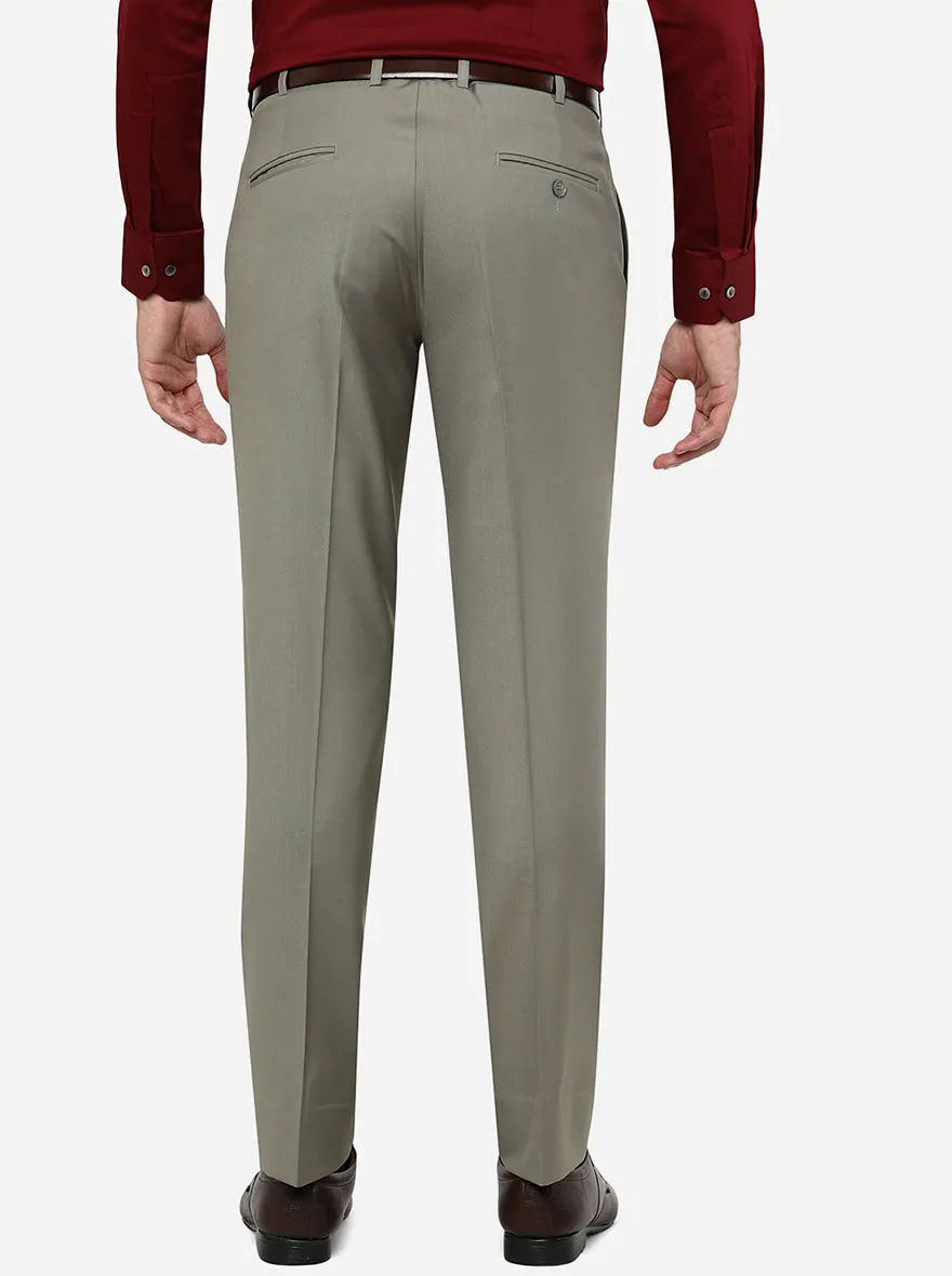 Pista Solid Slim Fit Formal Trouser | Metal